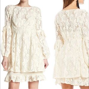 Free people ruby off white lace dress size L